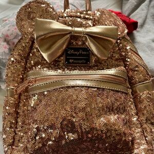 Rose Gold Disney Parks Loungefly. Used once in excellent condition